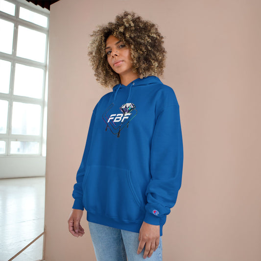 Fbf diamond Champion Hoodie — Dripping Diamond Heart Graphic Pullover