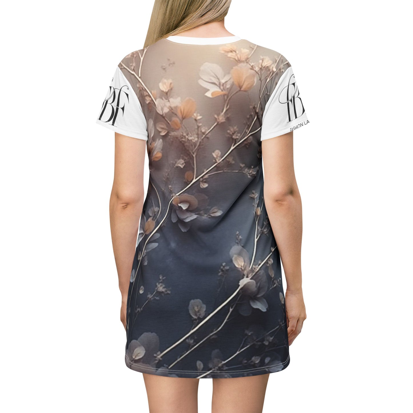 Floral Bliss T-Shirt Dress, Trendy Casual Wear, Spring Fashion, Everyday Comfort, Eco-Friendly Style, Perfect for Summer Outings