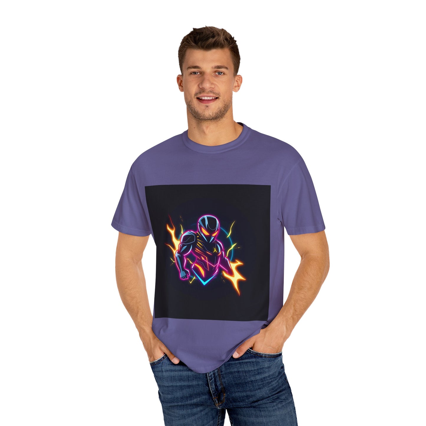 Vibrant Unisex Graphic T-Shirt, Cosmic Dreams Tee, Retro Neon Shirt, Stylish Casual Wear, Gift for Gamers & Dreamers