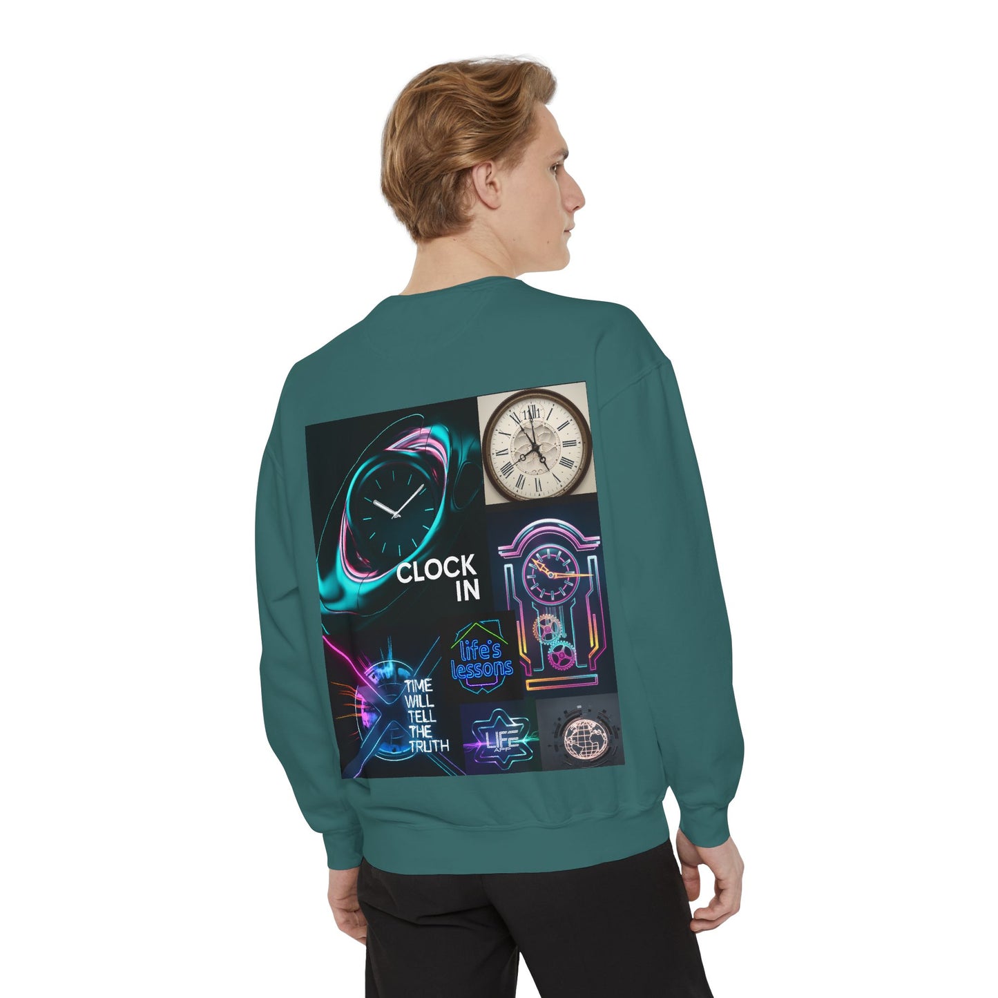 Retro Neon Clock Sweatshirt