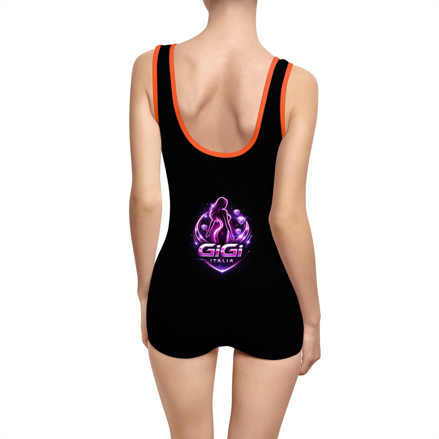 Gigi Italia Retro Neon One-Piece Swimsuit