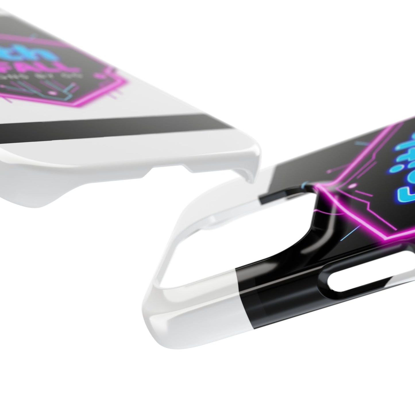 Faith by Fall Slim Phone Case - Neon Design for Tech Enthusiasts