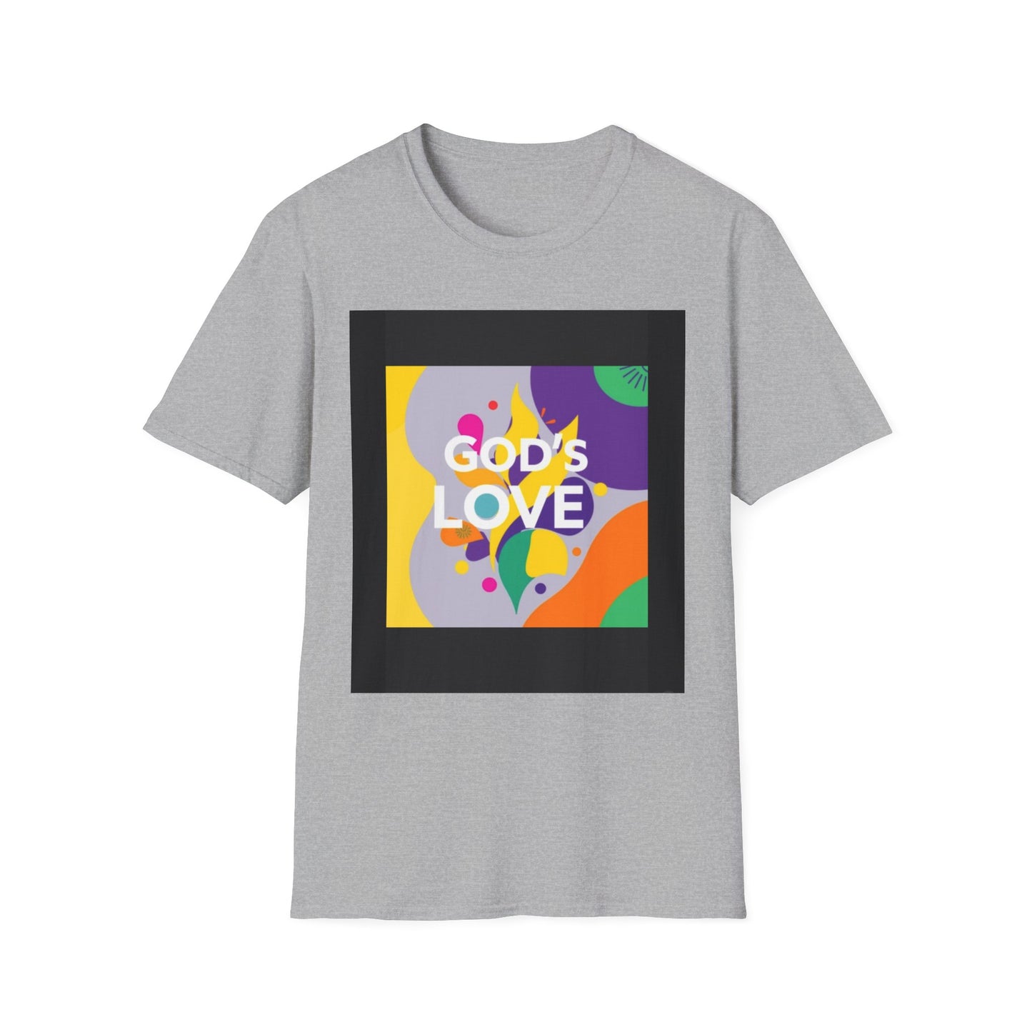 Unisex Softstyle T-Shirt with God's Love Design, Faith Shirt, Inspirational Tee, Christian Apparel, Gift for Believers, Everyday Wear