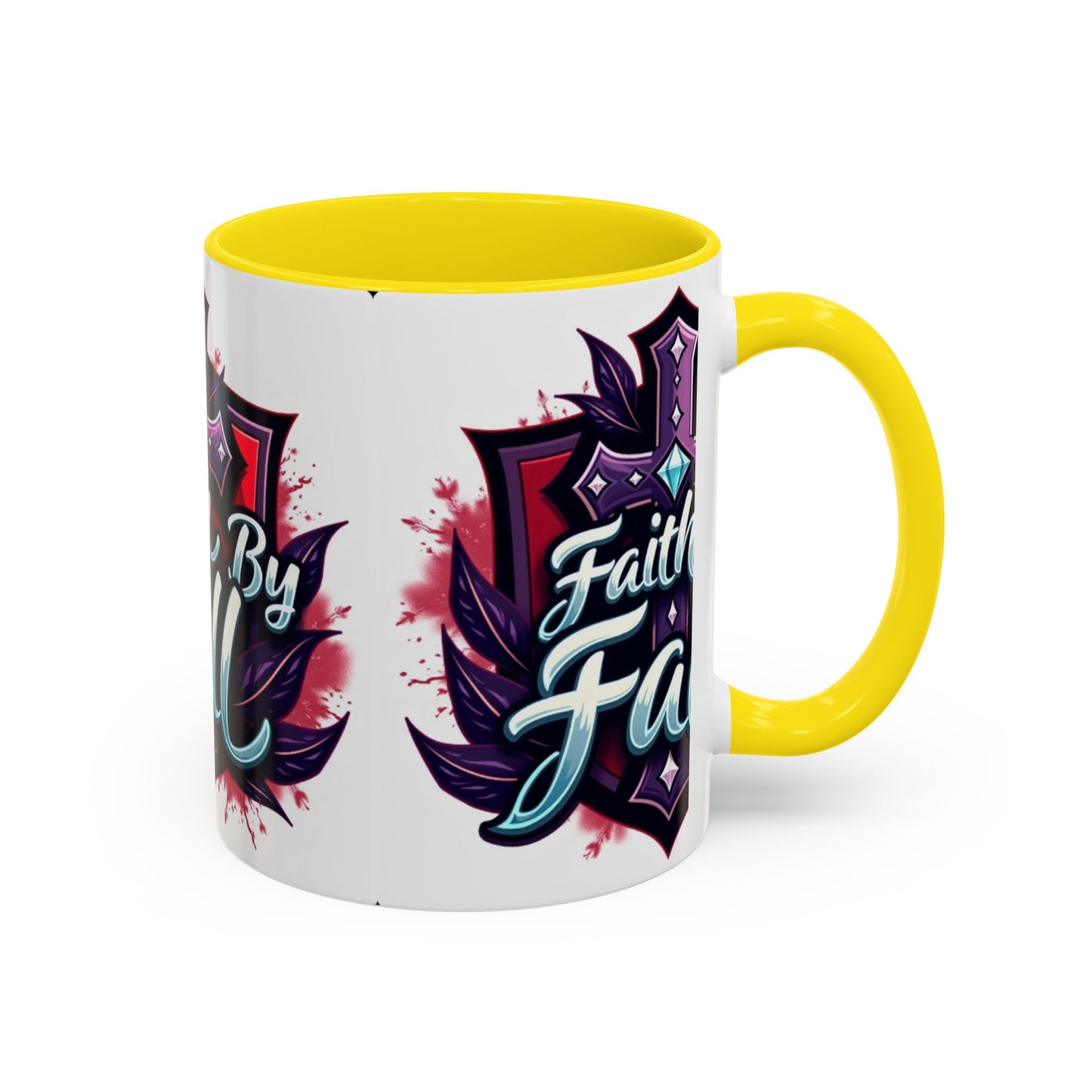 Faith By Fall Accent Coffee Mug, Inspirational Mug, Gift for Coffee Lovers, Autumn Decor, Fall Mugs, Personalized Drinkware
