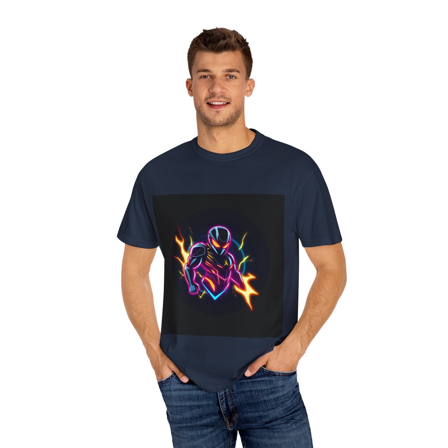 Vibrant Unisex Graphic T-Shirt, Cosmic Dreams Tee, Retro Neon Shirt, Stylish Casual Wear, Gift for Gamers & Dreamers