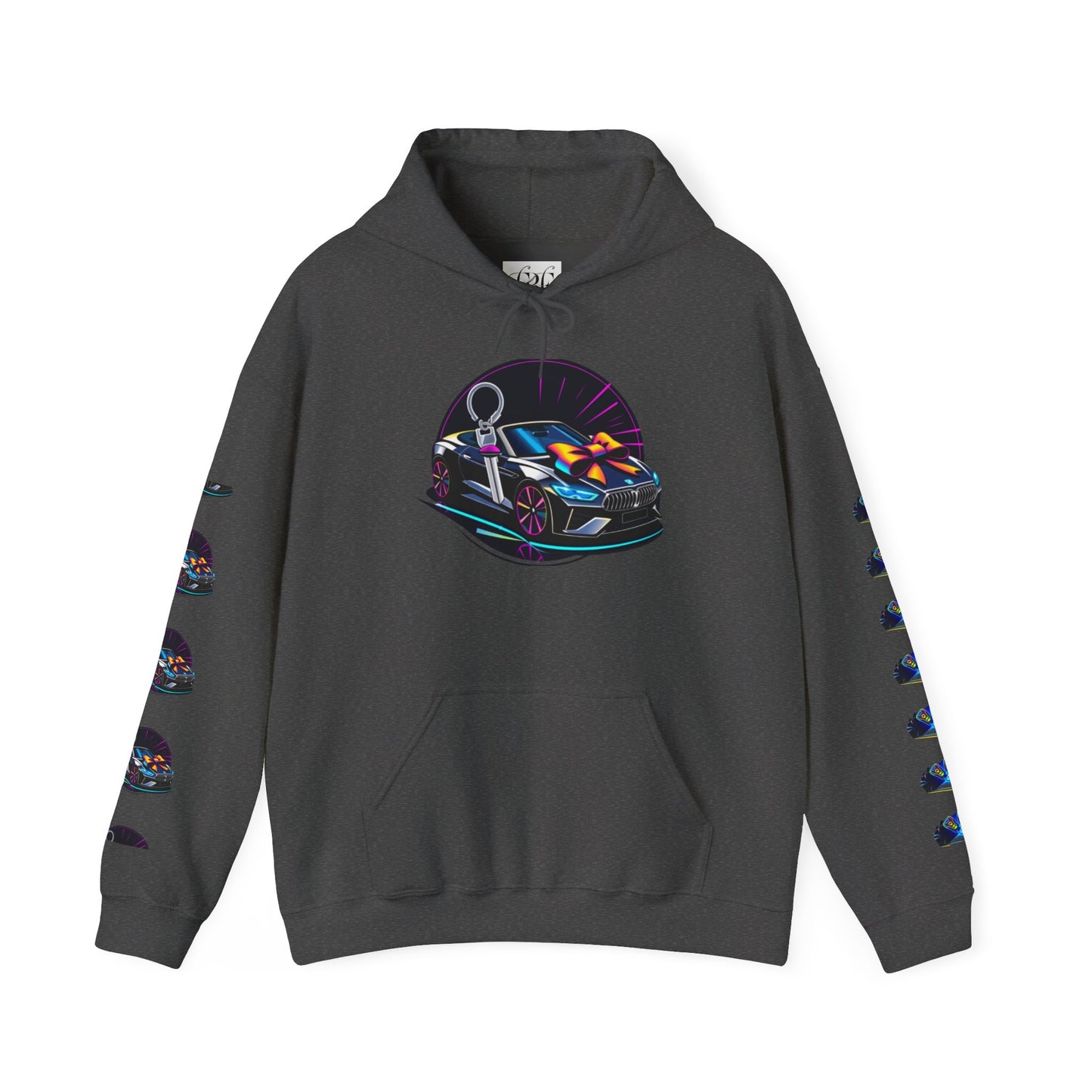 Stylish Unisex Heavy Blend™ Hoodie with Neon Design - Perfect for Winter Fashion & Casual Outings
