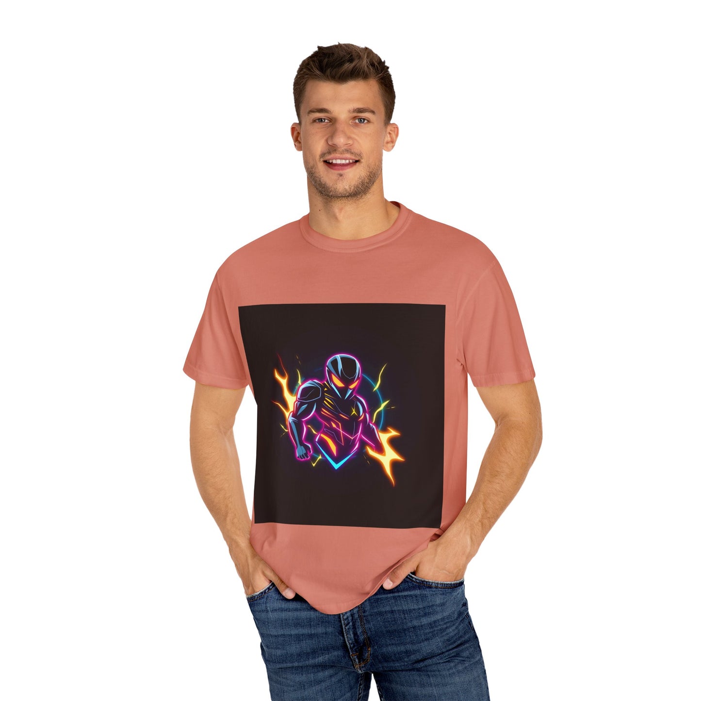 Vibrant Unisex Graphic T-Shirt, Cosmic Dreams Tee, Retro Neon Shirt, Stylish Casual Wear, Gift for Gamers & Dreamers