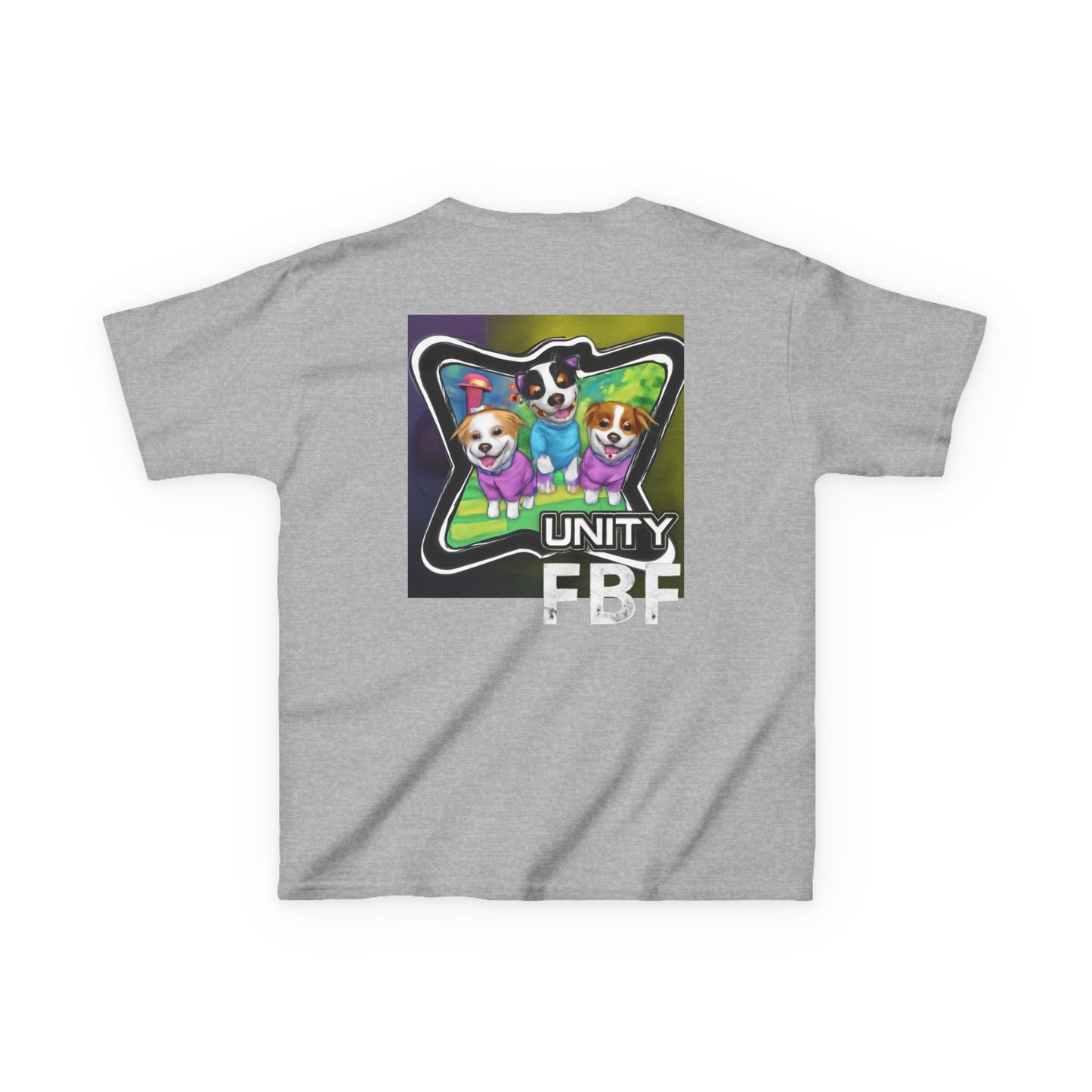 Colorful Dog-Themed Kids Tee - 'Unity Fun' Design