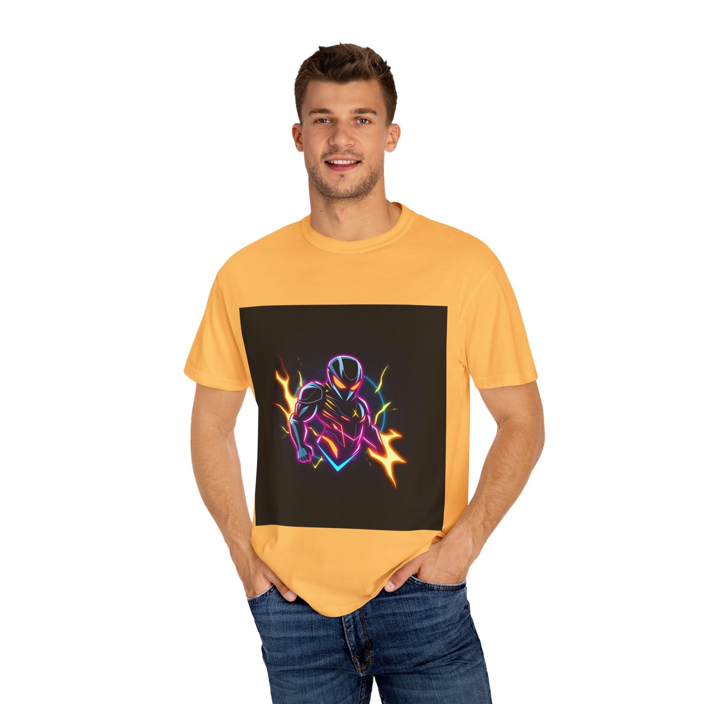Vibrant Unisex Graphic T-Shirt, Cosmic Dreams Tee, Retro Neon Shirt, Stylish Casual Wear, Gift for Gamers & Dreamers