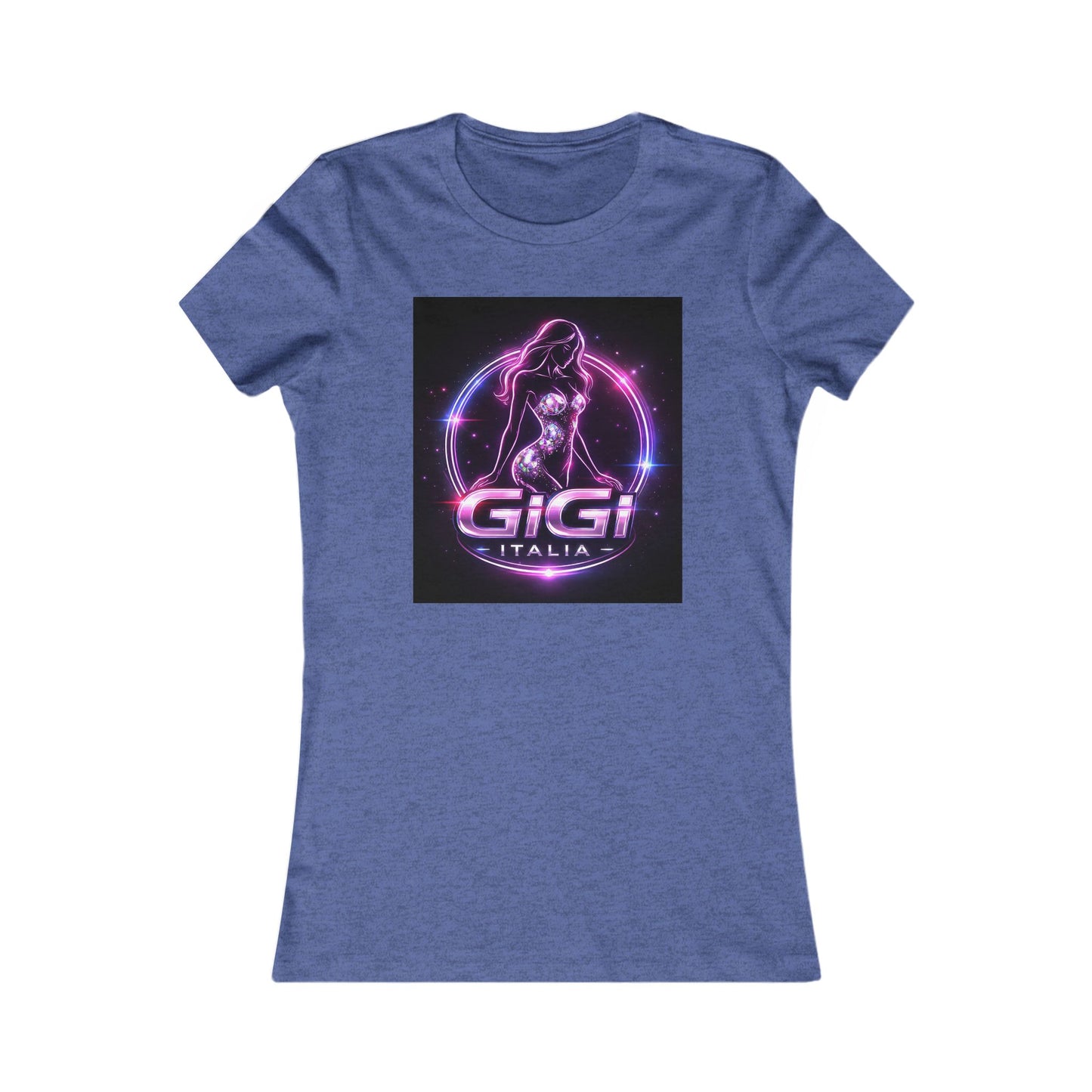 Women's Tee — 'GiGi Italia' Neon Silhouette Graphic Shirt