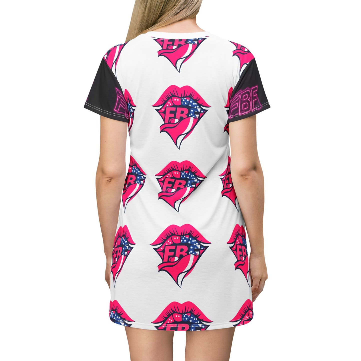 Bold Graphic T-Shirt Dress, Edgy Fashion, Casual Summer Outfit, Trendy Party Wear, Unique Gift for Music Lovers