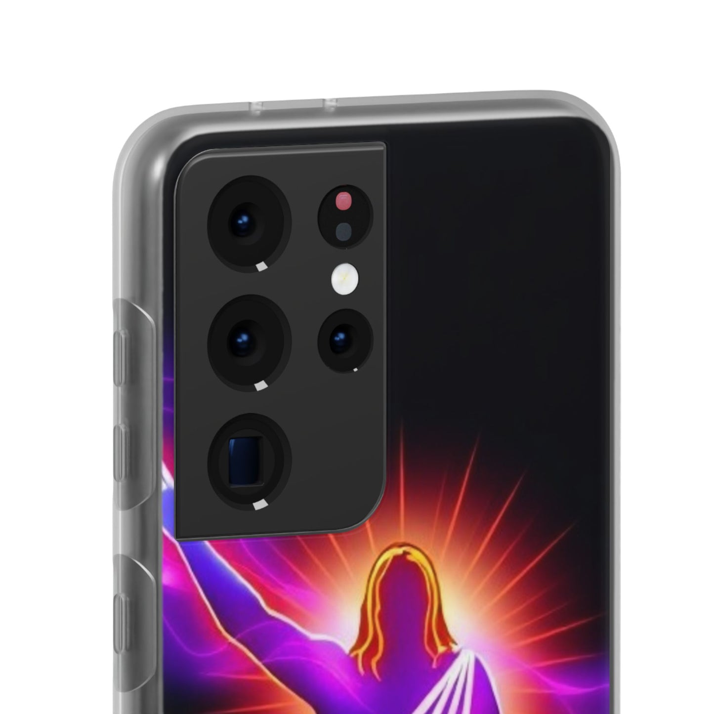 Inspirational Jesus Flexi Case - Colorful Phone Cover for Spiritual Connection