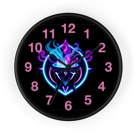 Mystical Flames Wall Clock - Unique Decorative Clock, Home Decor, Gift for Gamers, Fantasy Lovers, Modern Aesthetic