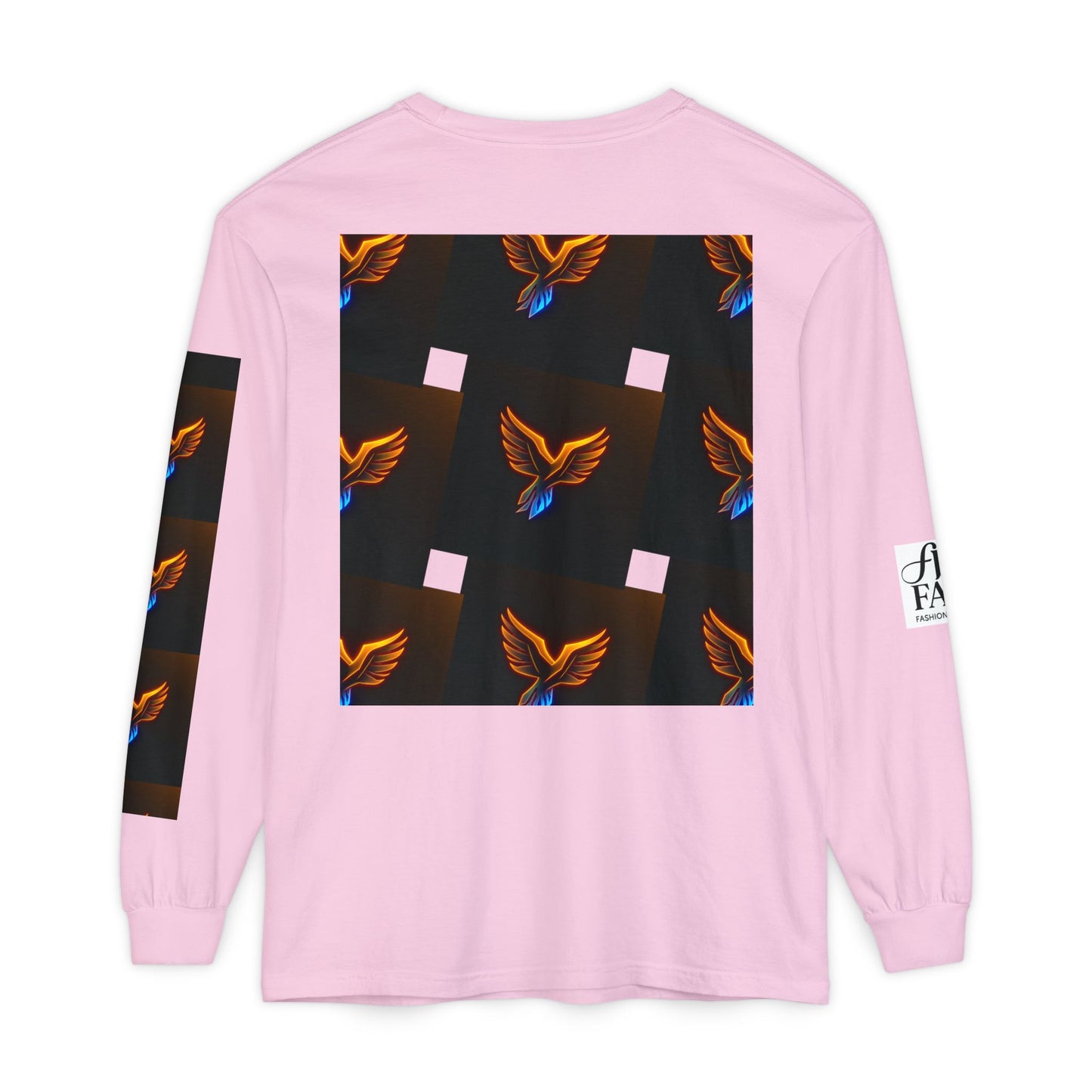 Vibrant Long Sleeve T-Shirt with Phoenix Design - Casual Wear for Bird Lovers, Gifts, Unique Fashion, Everyday Style, Unisex Apparel