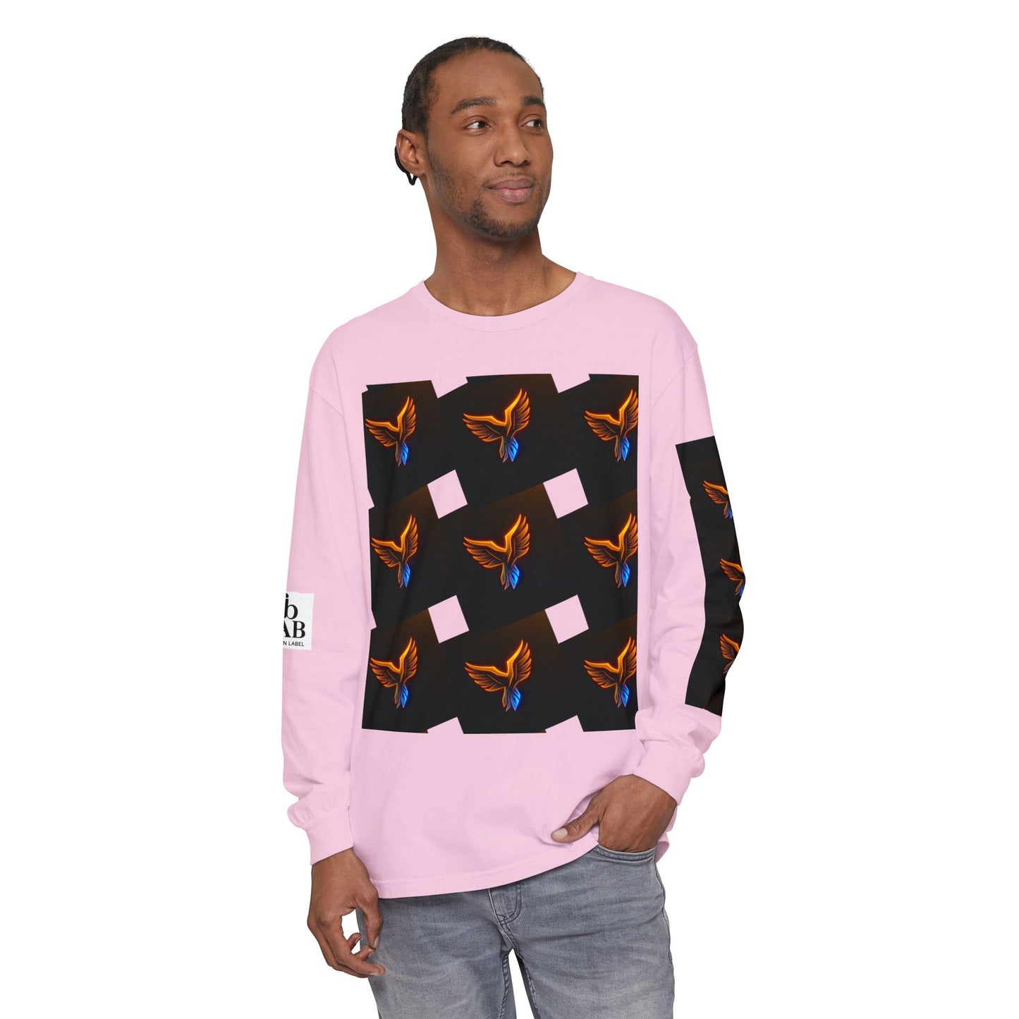 Vibrant Long Sleeve T-Shirt with Phoenix Design - Casual Wear for Bird Lovers, Gifts, Unique Fashion, Everyday Style, Unisex Apparel