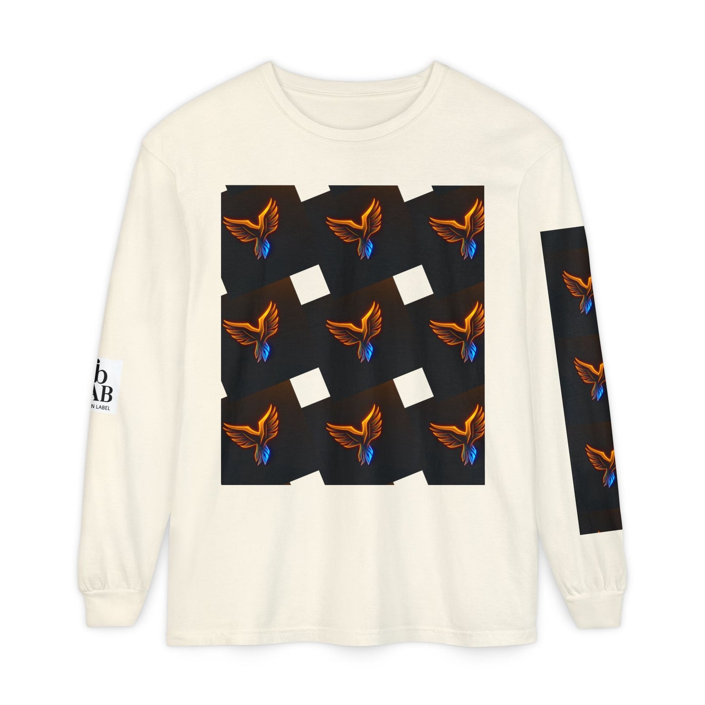 Vibrant Long Sleeve T-Shirt with Phoenix Design - Casual Wear for Bird Lovers, Gifts, Unique Fashion, Everyday Style, Unisex Apparel