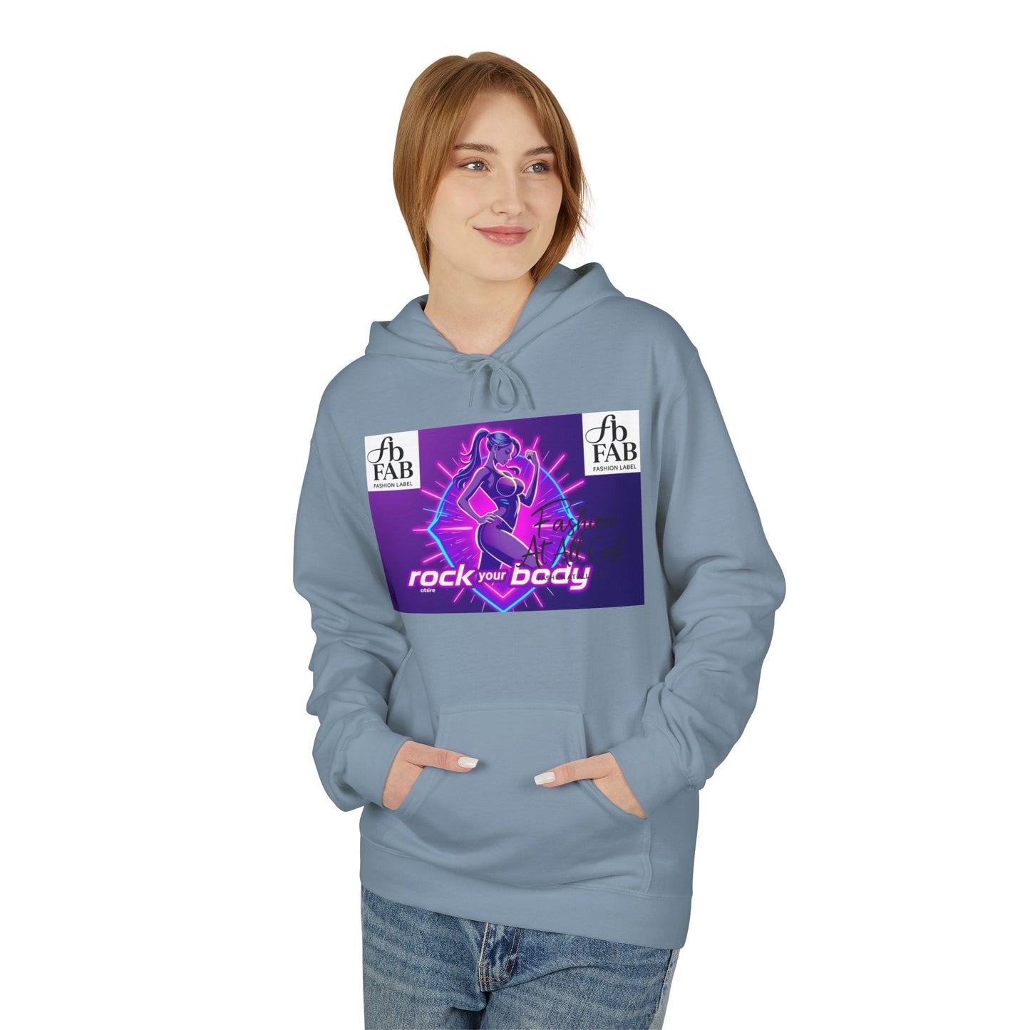 Rock Your Body Fleece Hoodie | Unisex Midweight Hoodie, Cozy Sweatshirt, Unique Gift for Fitness Lovers, Casual Wear, Music Inspired Apparel