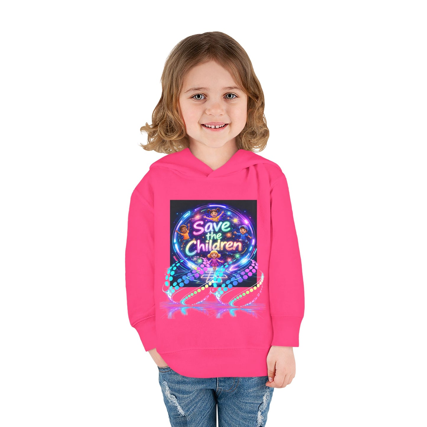 Save the Children Toddler Hoodie — Colorful Neon FBF Charity Pullover