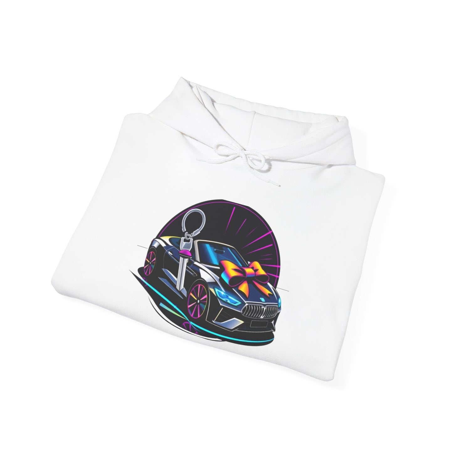 Stylish Unisex Heavy Blend™ Hoodie with Neon Design - Perfect for Winter Fashion & Casual Outings