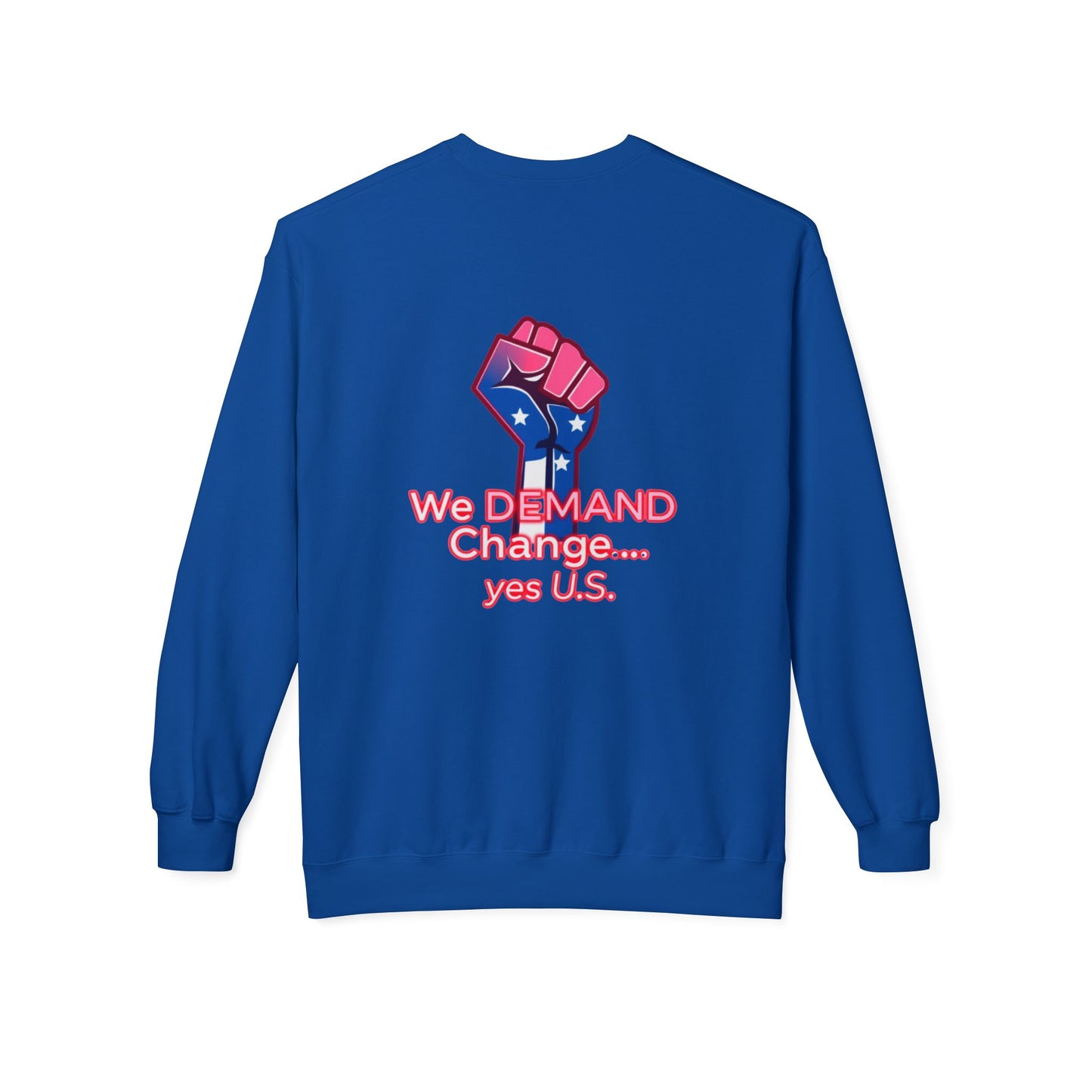 Empowered Message Crewneck Sweatshirt, Unisex Fleece, Activism Sweatshirt, Political Apparel, Comfortable Streetwear