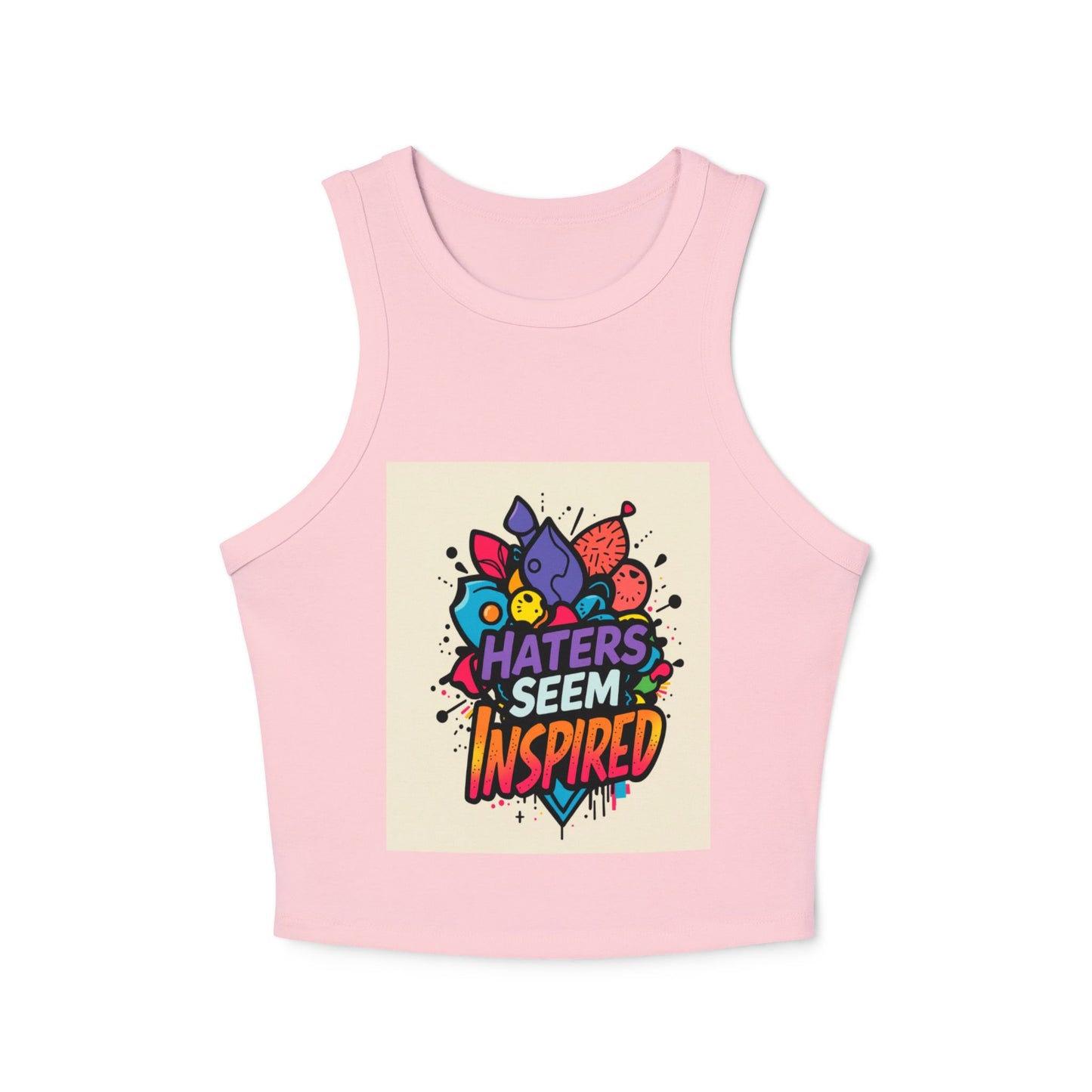 Inspirational Women's Micro Rib Racer Tank Top, Trendy Crop Top, Summer Style, Motivational Apparel, Gift for Her, Workout Gear