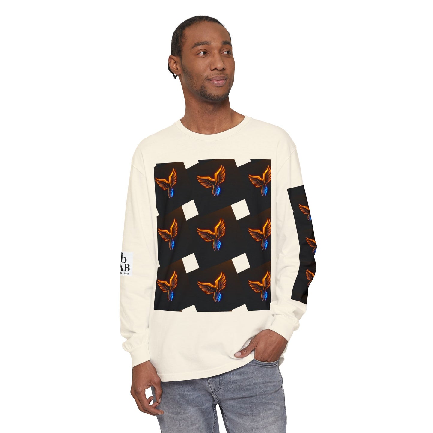 Vibrant Long Sleeve T-Shirt with Phoenix Design - Casual Wear for Bird Lovers, Gifts, Unique Fashion, Everyday Style, Unisex Apparel