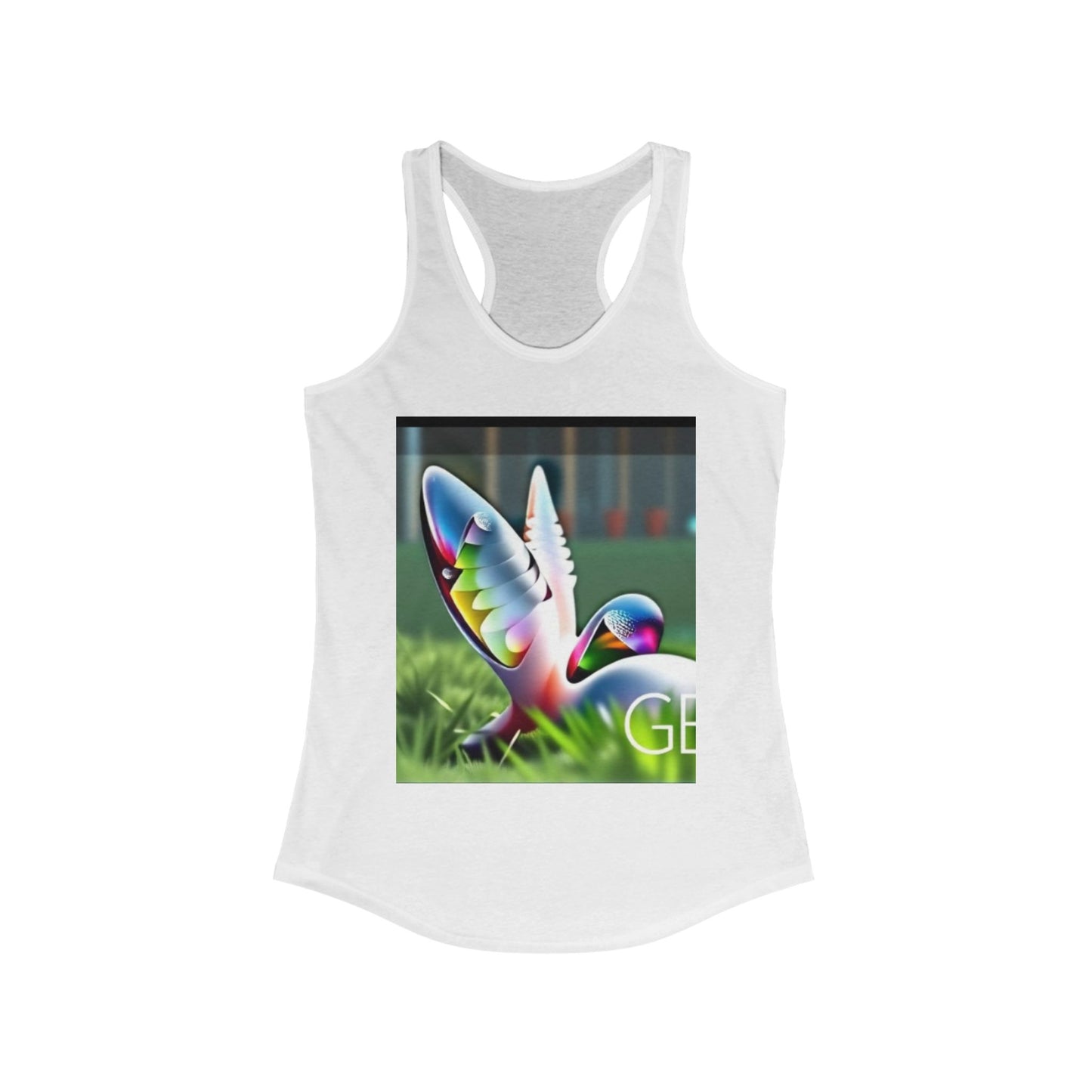 Colorful Bird Graphic Women's Racerback Tank, Ideal for Summer, Beach Days, Festival Wear, Yoga, Workout, Gift for Her
