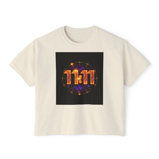 Cosmic 11:11 Women's Boxy Tee - Spiritual Vibes, Astrology Gift, Trendy Summer Tee, Comfortable Everyday Wear