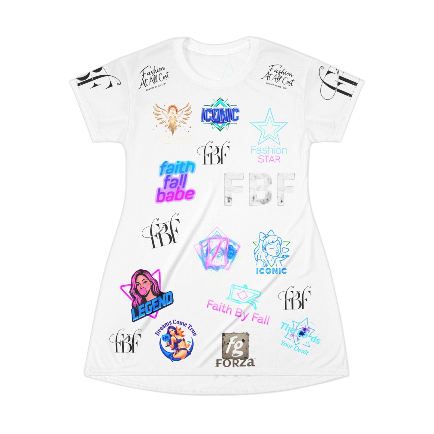 Trendy Graphic T-Shirt Dress, Fashion Star, Casual Summer Wear, Cute Outfit for Teens, Stylish Gift for Birthdays, Festivals, Everyday Use