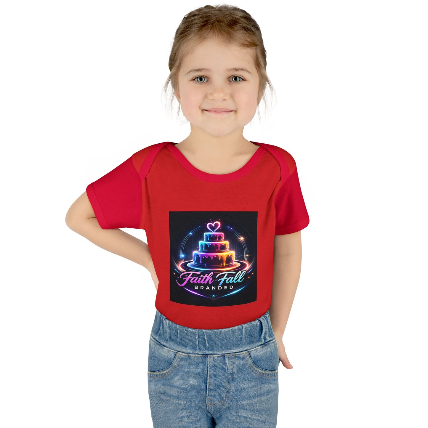 Infant Bodysuit — Neon Cake 'Faith, Fall, Brander' Baby Onesie