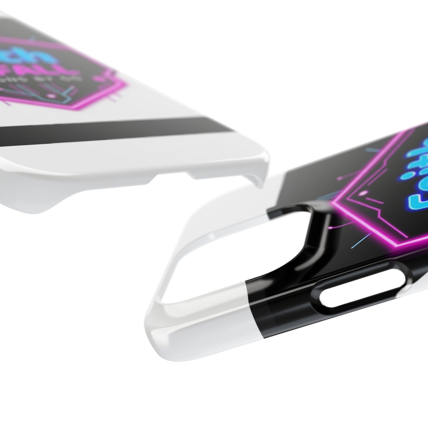 Faith by Fall Slim Phone Case - Neon Design for Tech Enthusiasts