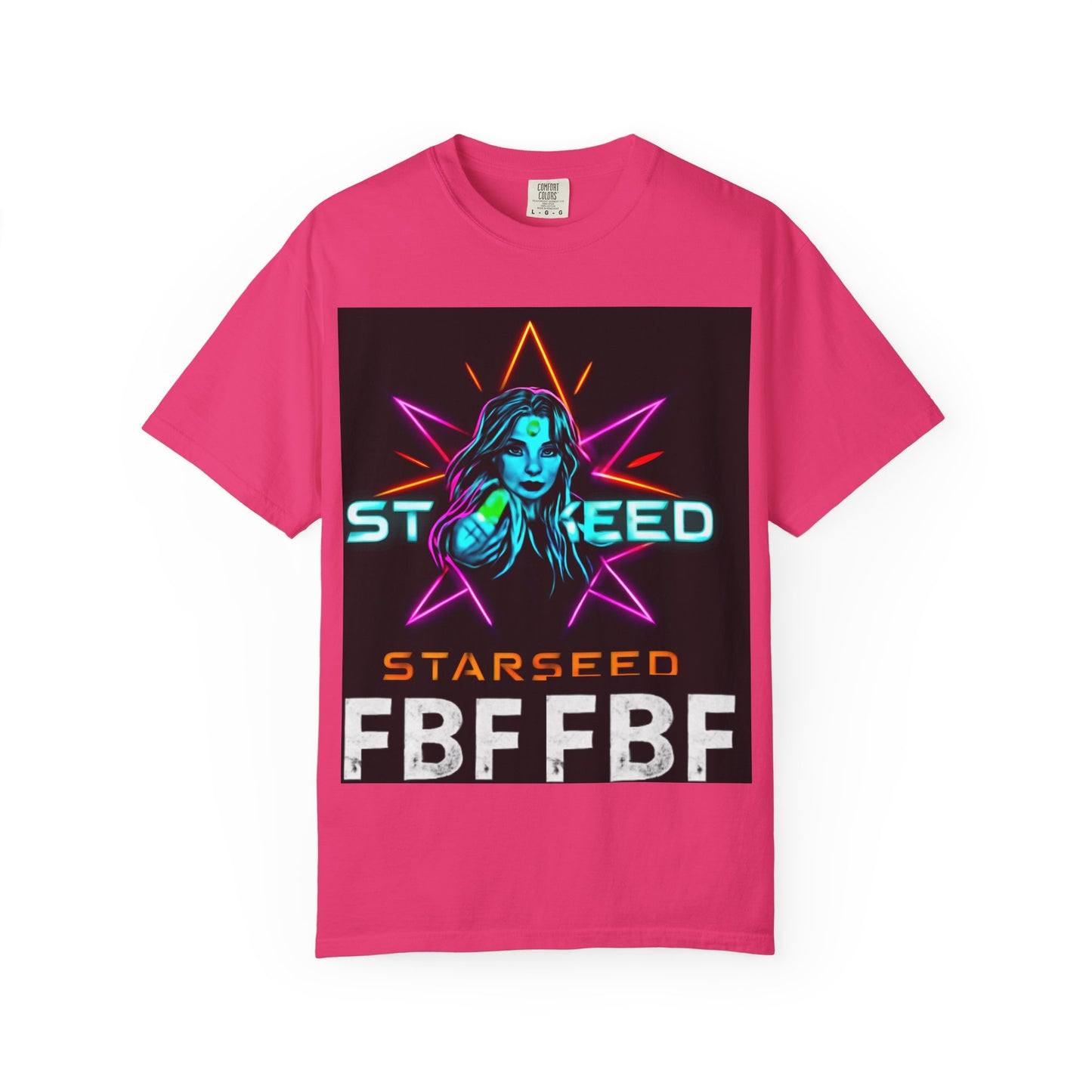 Neon Graphic T-Shirt - Starseed FBF Tee, Unisex Fashion, Cool Gift, Festival Wear, Retro Style, Casual Streetwear