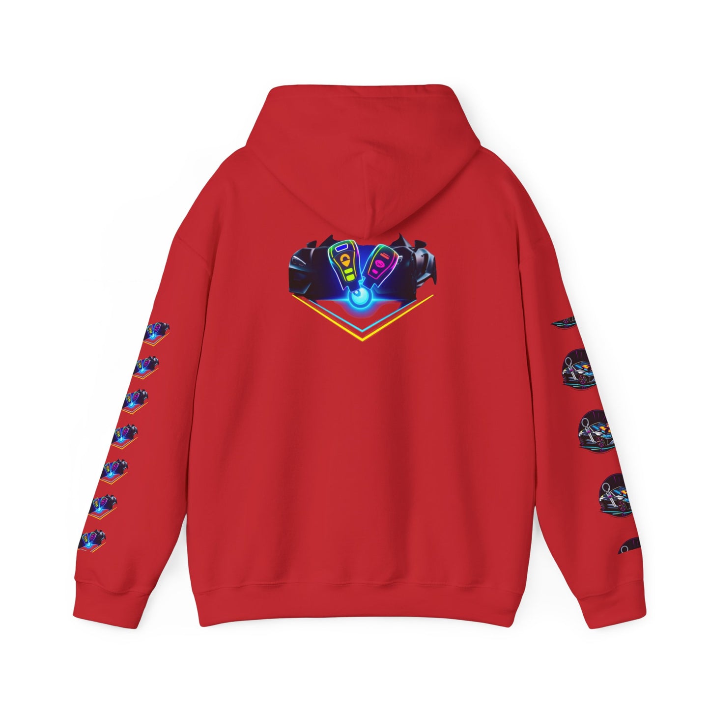 Stylish Unisex Heavy Blend™ Hoodie with Neon Design - Perfect for Winter Fashion & Casual Outings