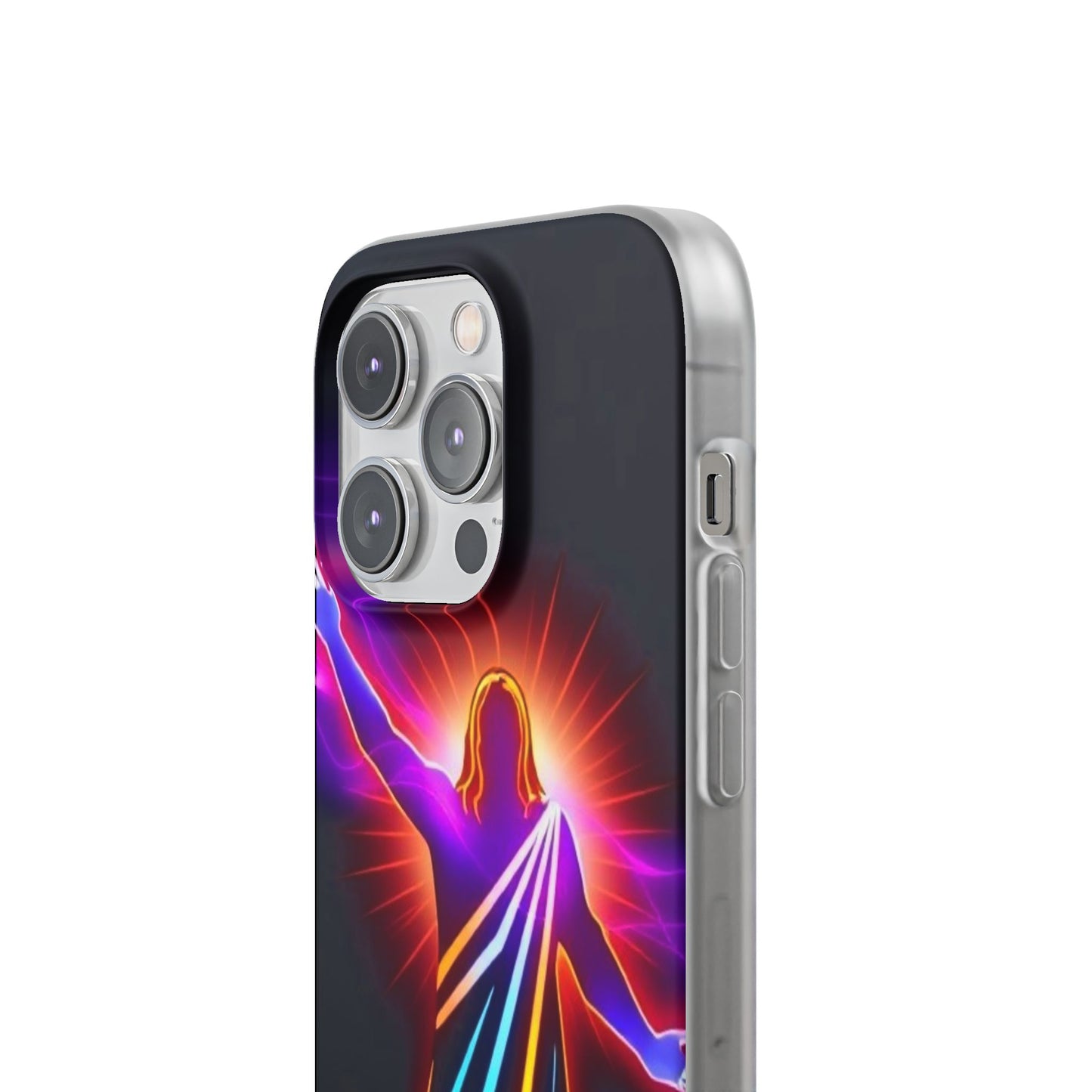 Inspirational Jesus Flexi Case - Colorful Phone Cover for Spiritual Connection