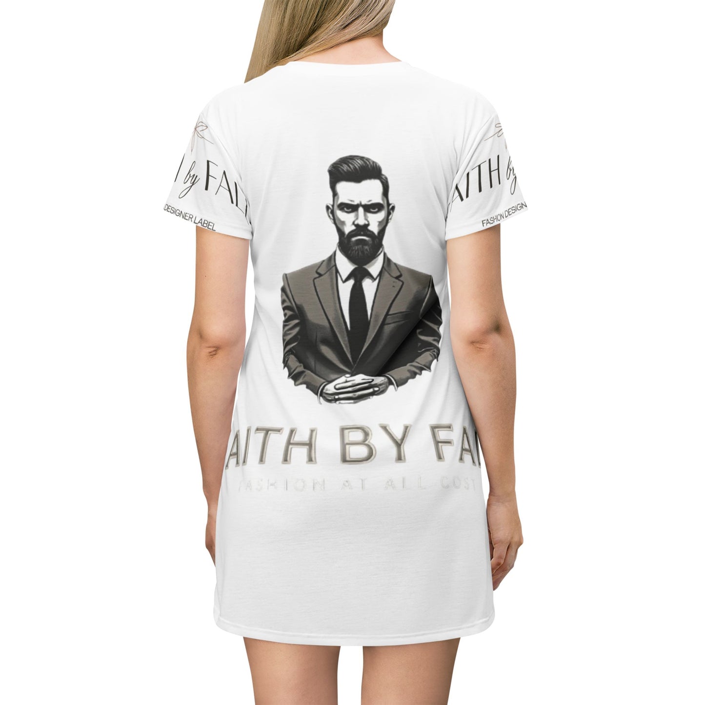 Faith-Inspired T-Shirt Dress for Confident Souls, Casual Daily Wear, Gift for Him, Fashion Statement Dress, Modern Style Apparel