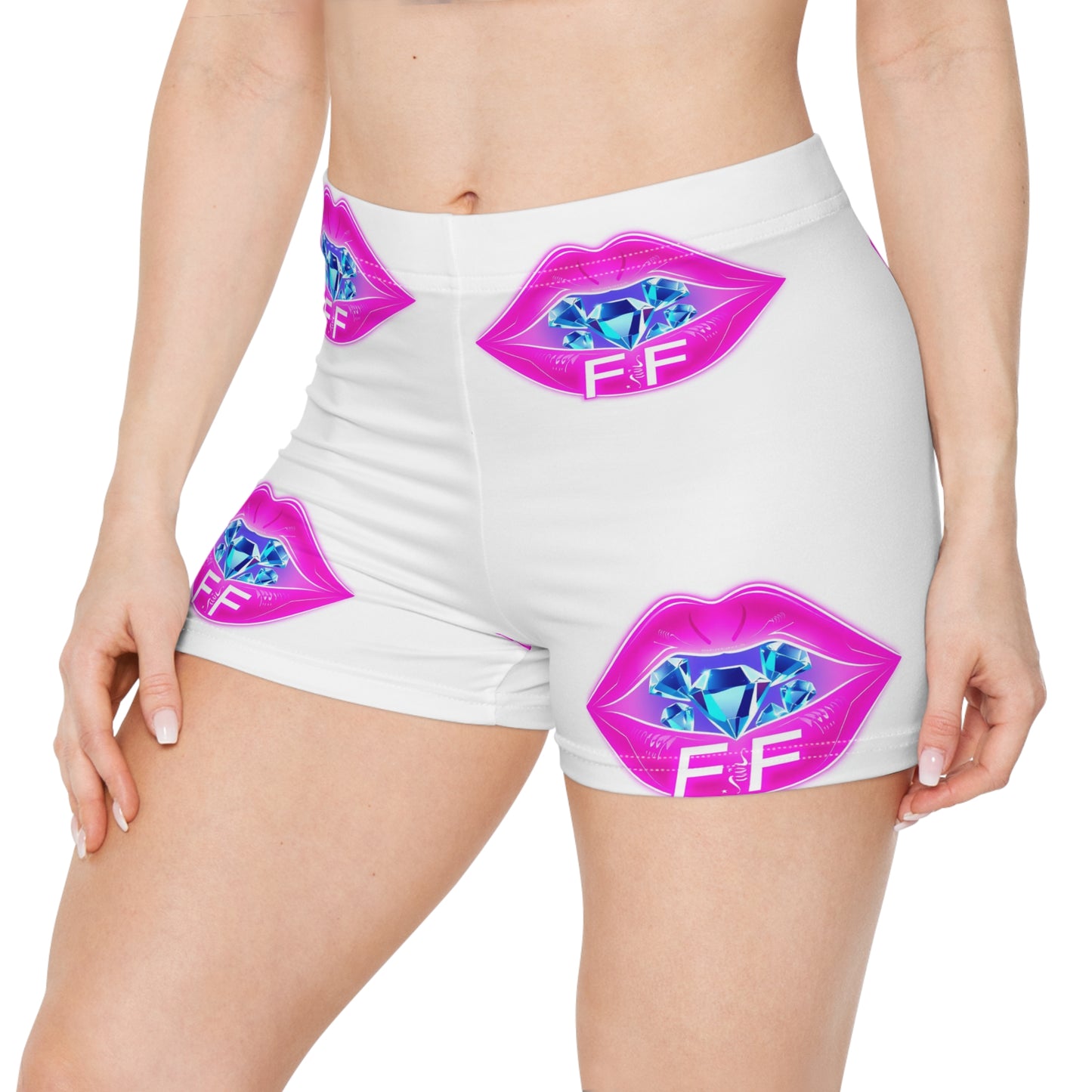 Women's Trendy Shorts with Bold Graphic Design, Summer Fashion, Statement Lounge Wear, Gift for Her, Beachwear, Festival Attire