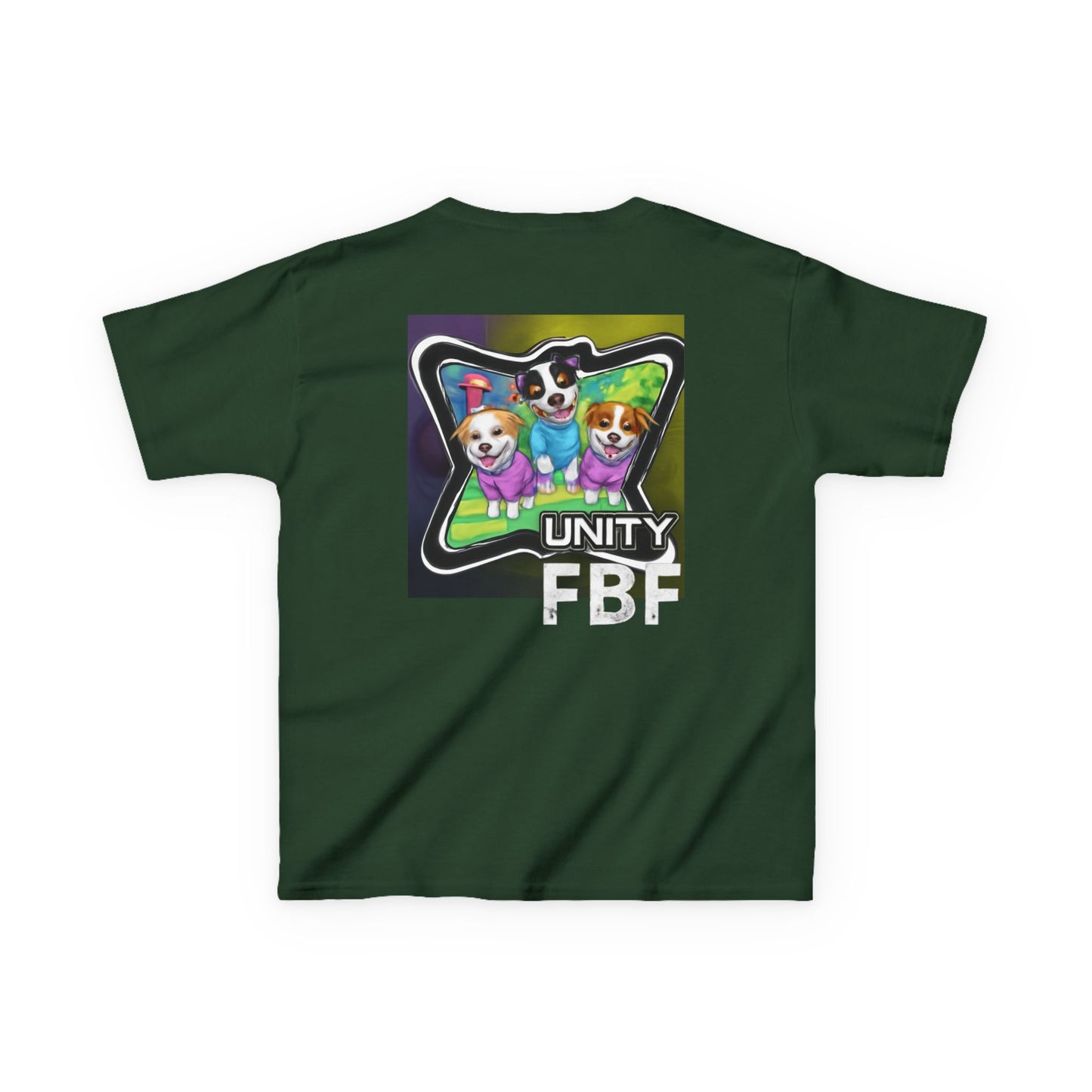 Colorful Dog-Themed Kids Tee - 'Unity Fun' Design