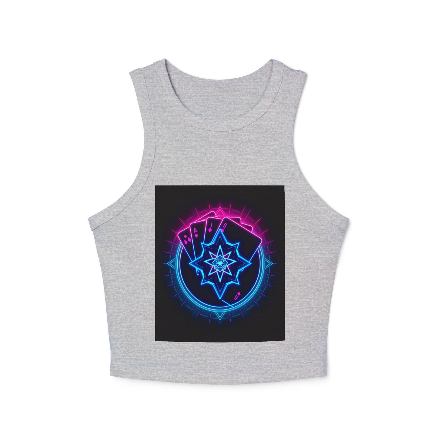 Women's Micro Rib Racer Tank Top - Feminine Energy & Cosmic Vibes, Summer Top, Festival Wear, Workout Gear, Gift for Her, [...]