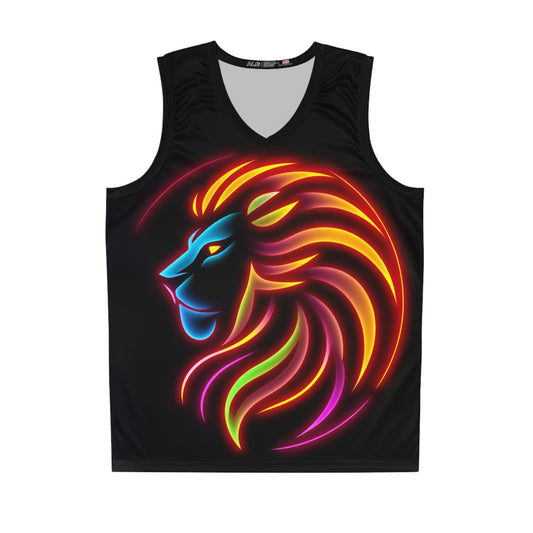 Vibrant Lion Basketball Jersey for Athletes and Fans, Sportswear, Activewear, Gift Idea, Team Spirit Apparel