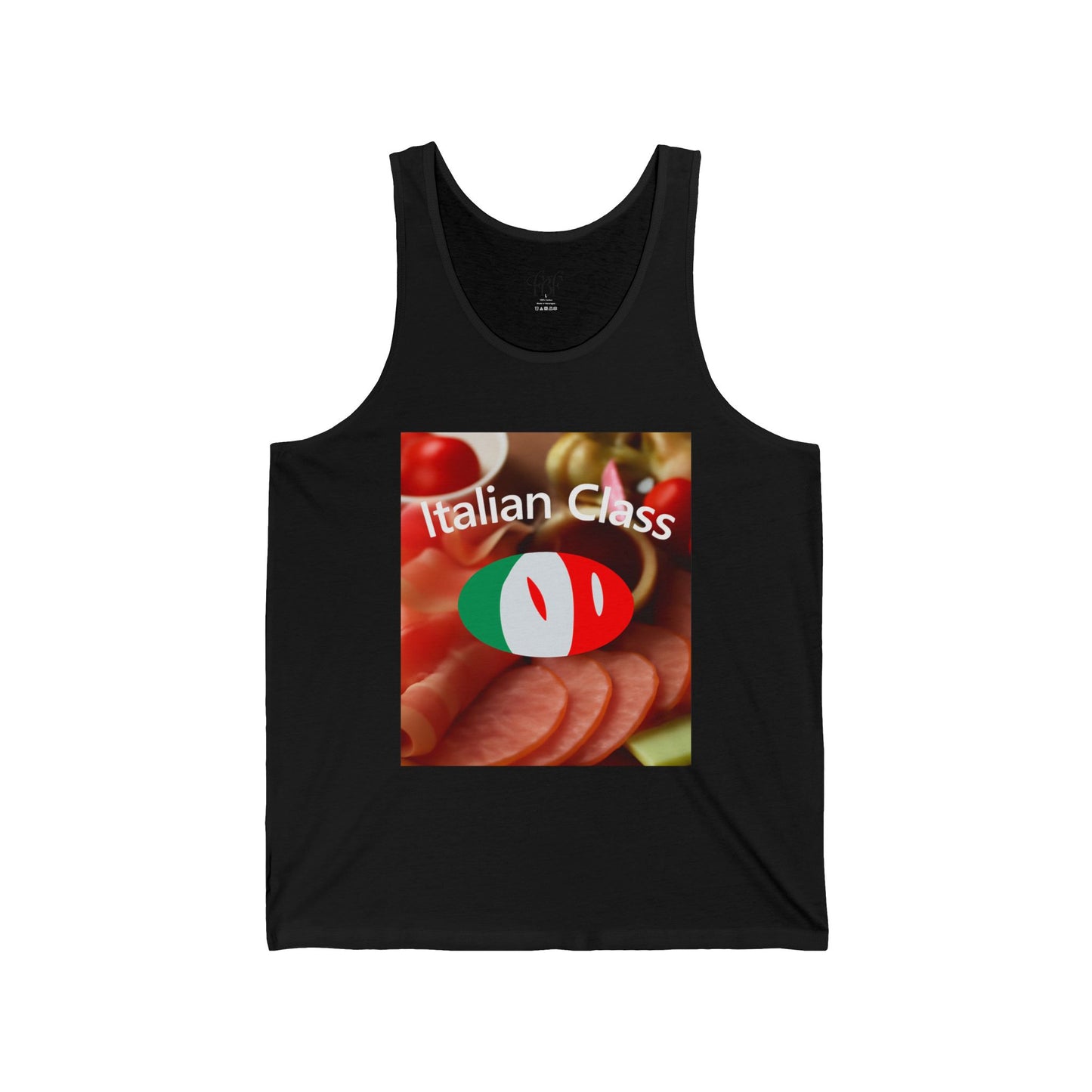 Italian Class Unisex Tank Top, Fun Culinary Shirt, Perfect for Food Lovers, Summer Events, Cooking Classes, BBQ Parties