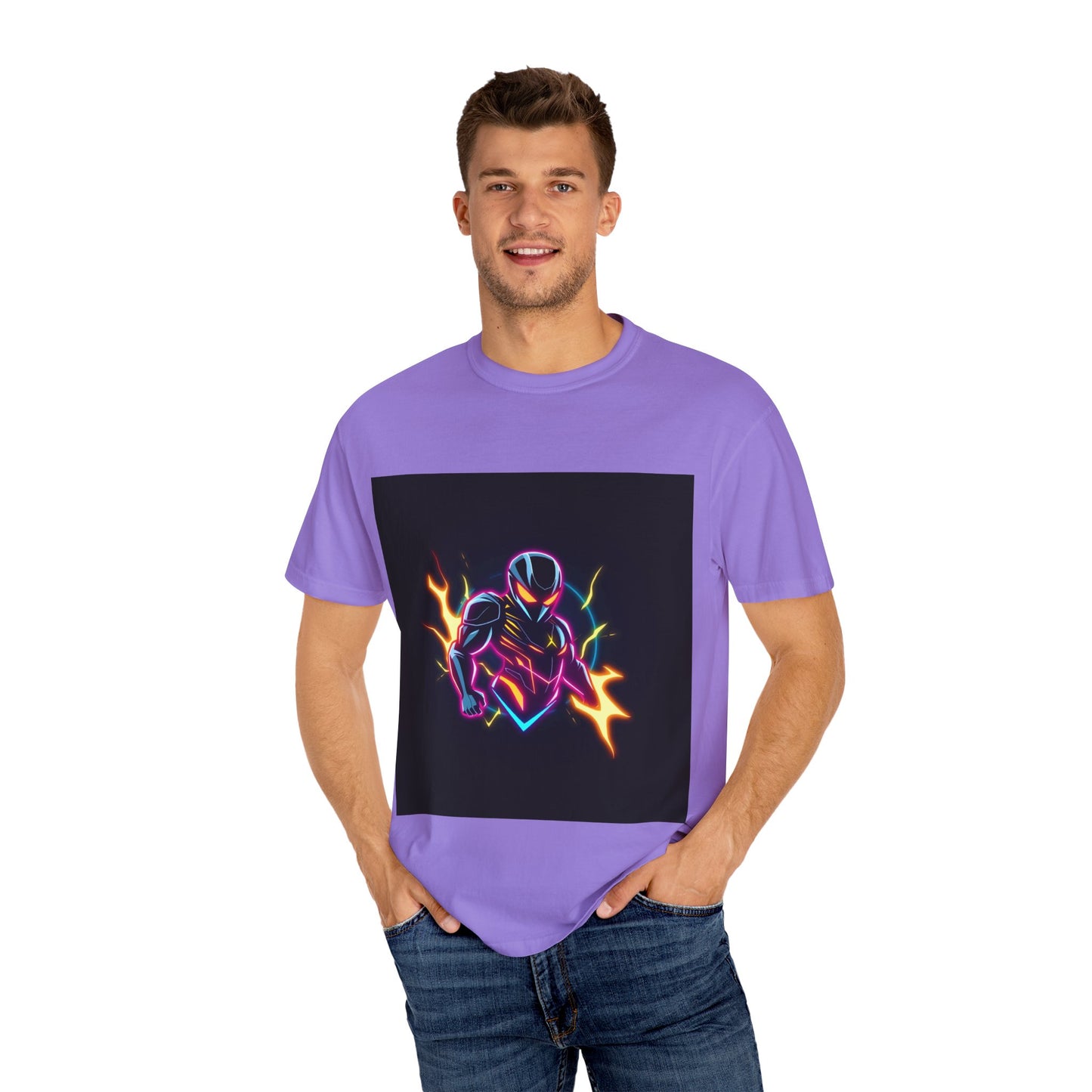 Vibrant Unisex Graphic T-Shirt, Cosmic Dreams Tee, Retro Neon Shirt, Stylish Casual Wear, Gift for Gamers & Dreamers
