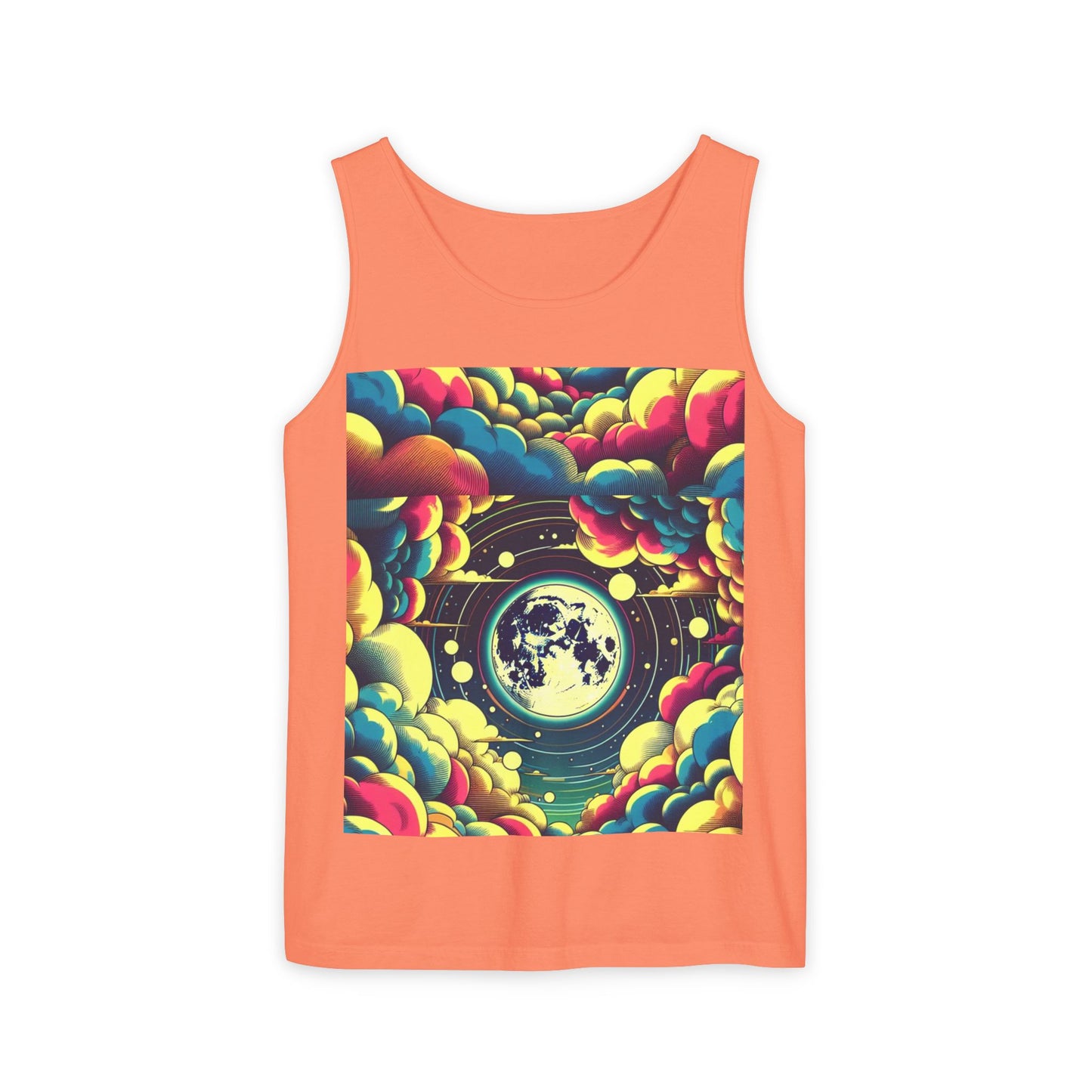 Vibrant Art Tank Top, Colorful Summer Tee, Graphic Beachwear, Boho Casual Top, Unique Gift for Art Lovers, Festival Attire