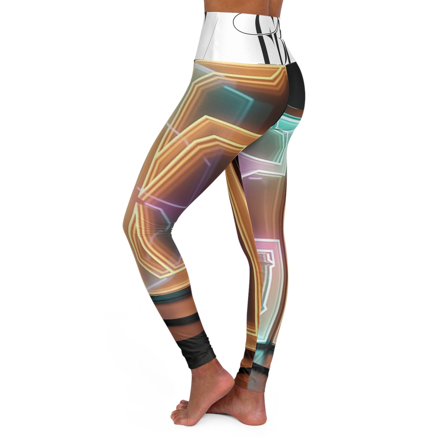Vibrant High Waisted Yoga Leggings, Trendy Activewear, Fitness Fashion, Soft Stretch Leggings, Gift for Fitness Lovers, Unique Workout Wear