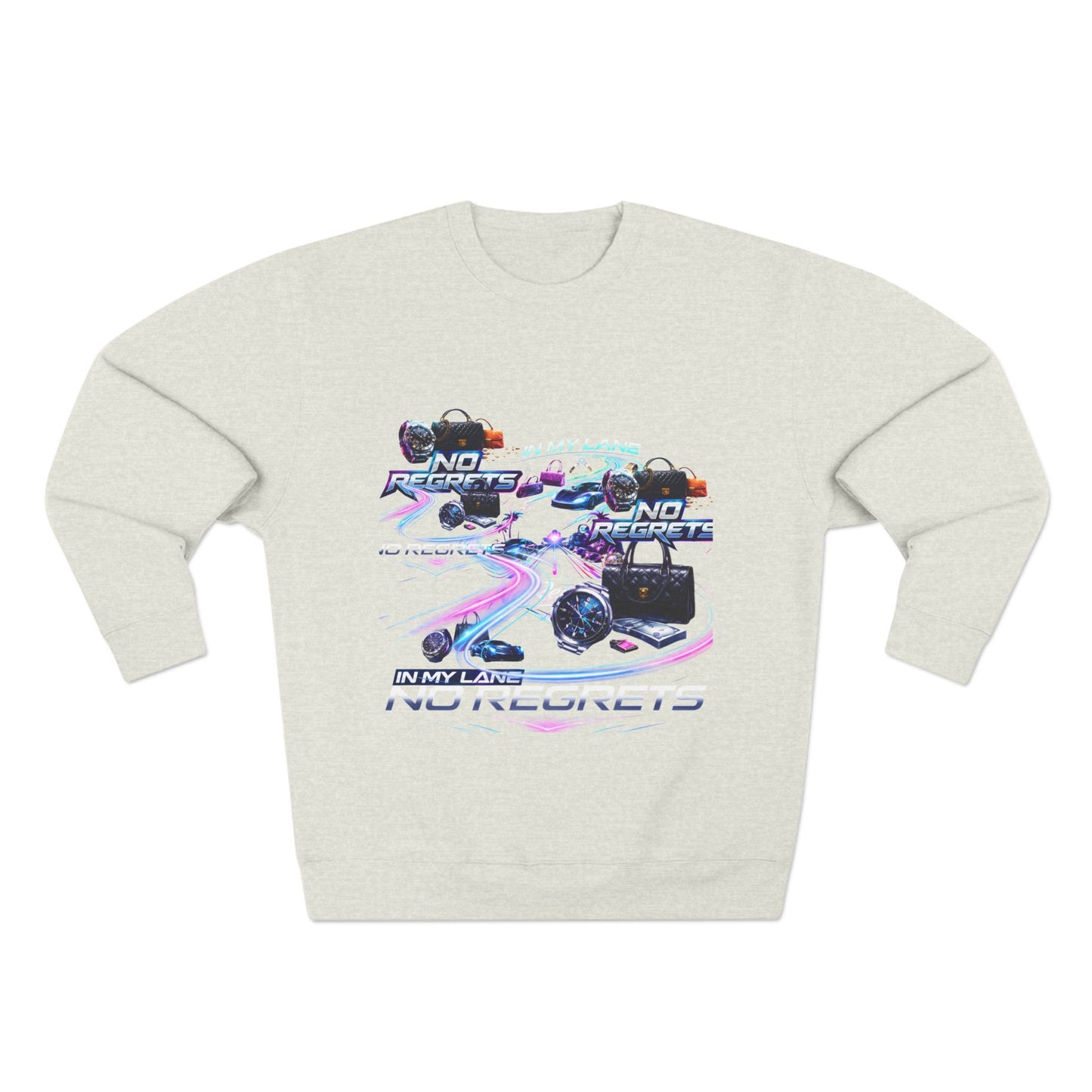 No Regrets Retro Vaporwave Crewneck Sweatshirt