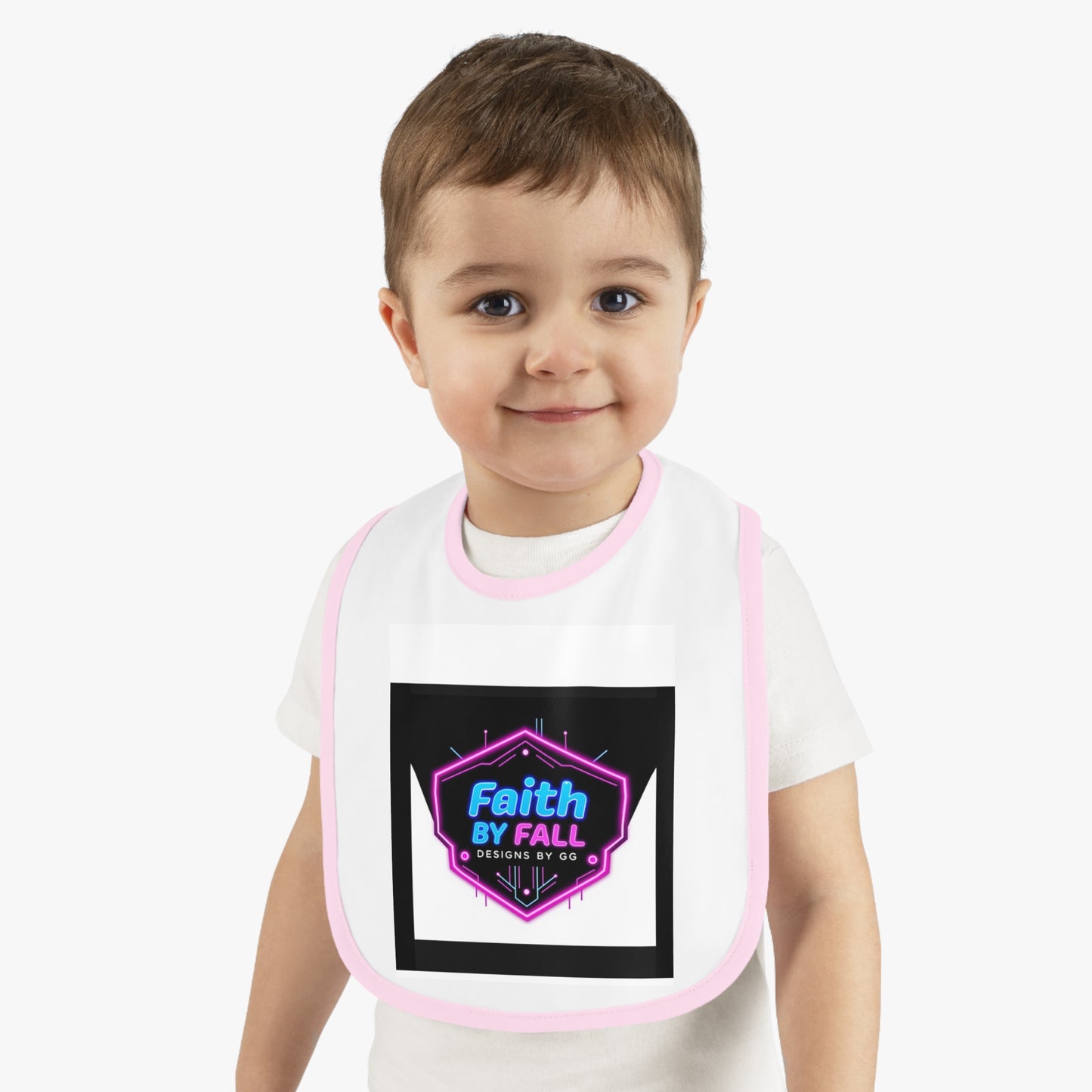 Baby Contrast Trim Jersey Bib