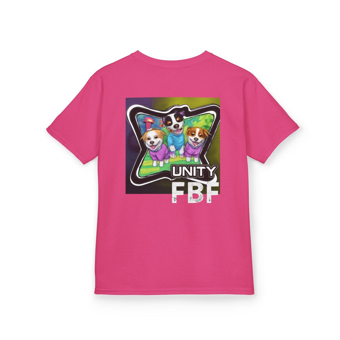Colorful Dog-Themed Kids Tee - 'Unity Fun' Design