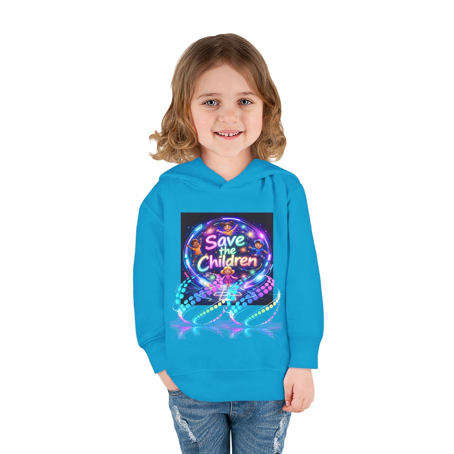 Save the Children Toddler Hoodie — Colorful Neon FBF Charity Pullover