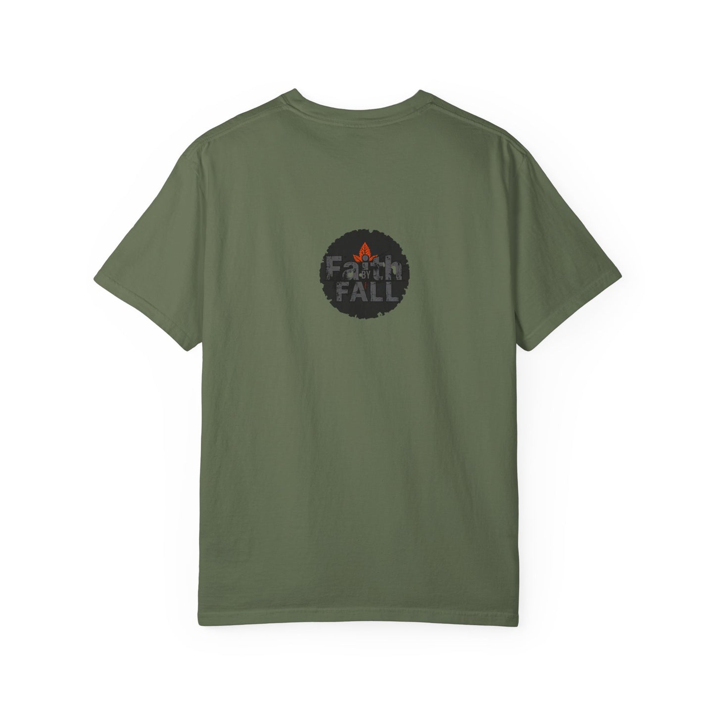 Faith by Fall Unisex Garment-Dyed T-Shirt, Cozy Casual Wear, Autumn Style Top, Inspirational Tee, Fall Fashion, Gift for Him/Her