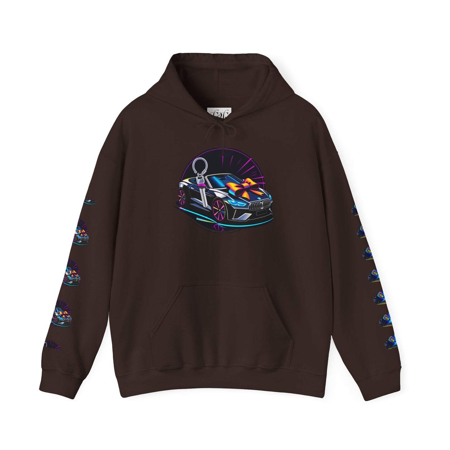 Stylish Unisex Heavy Blend™ Hoodie with Neon Design - Perfect for Winter Fashion & Casual Outings