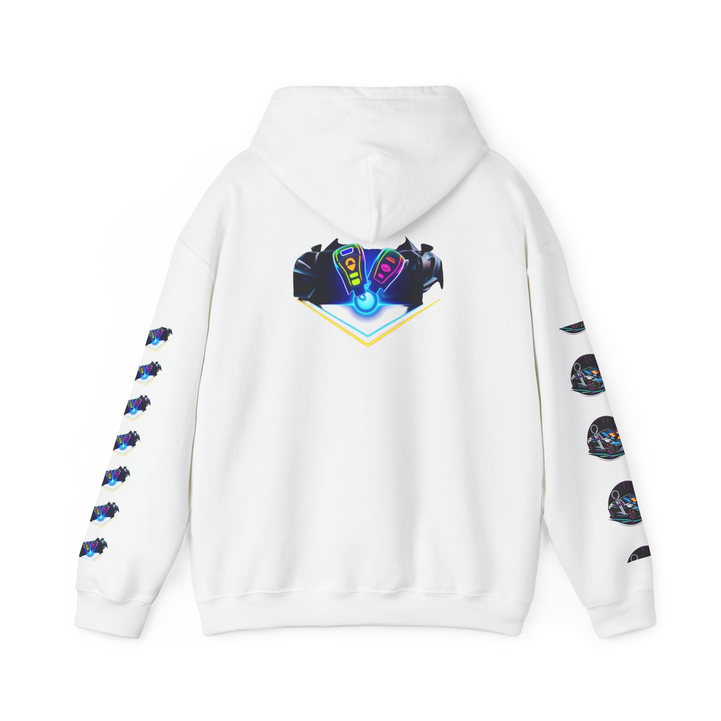 Stylish Unisex Heavy Blend™ Hoodie with Neon Design - Perfect for Winter Fashion & Casual Outings